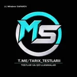 Аватар канала TARIX TESTLARI | TARIX |MIRABROR SAFAROV