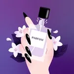 Аватар канала парфюм держит крышечку